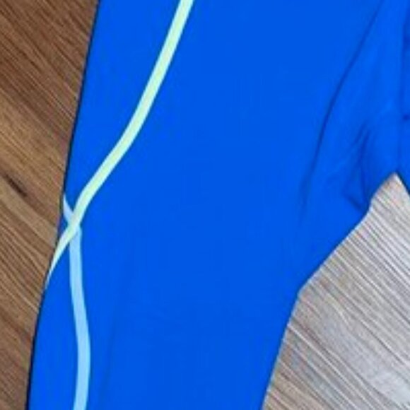 👉 Members Mark Blue Athletic Leggings w/ White Trim L - Picture 7 of 7